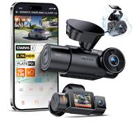 VANTRUE N4S 3 Lens STARVIS 2 Dashcam Auto, 5GHz WiF GPS 1944P+ 1440P+ 2.5K Dash Cam, 3 Channel HDR Nachtsicht Dashcams 10S. Puffer Parkmodus, LTE Optional, Sprachsteuerung, Max 1TB