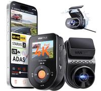 VANTRUE S1 PRO MAX 4K + 4K Dashcam Auto Vorne Hinten mit Dual STARVIS 2 Nachtsicht HDR, 24H Parkmodus Dash Cam, 5,8GHz WLAN GPS 360 Grad Auto Kamera, 4G LTE Optional, Sprachbefehl, 1TB Max