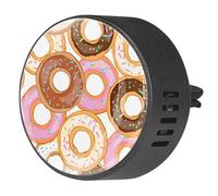 VAPOKF 2 Stück Entlüftungs-Clips, Auto-Lufterfrischer mit Donut mit Zuckerguss, Körner-Drucke, Aromatherapie-Diffusor für ätherische Öle