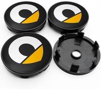 VAPORVERSE 4 Stück Auto Nabendeckel Felgenkappen Ersetzen für Smart Fortwo Forfour 450 451 454 453 60MM Zubehör, Nabenkappen Radnabenabdeckung Wheel Caps,B