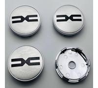 VAPORVERSE 4 Stück Auto Nabendeckel für Dacia Duster Extreme Spring, Radnabendeckel Felgenkappen Radnabenkappen Nabenkappen Radnabenabdeckung,Silver-O.D 60mm