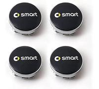 VAPORVERSE 4 Stück Auto Nabendeckel für Smart Forfour 453 2015-2019, Radnabendeckel Felgenkappen Radnabenkappen Nabenkappen Radnabenabdeckung,O.D-56MM-Silver