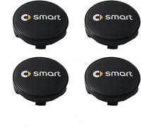 VAPORVERSE 4 Stück Auto Nabendeckel für Smart fortwo 451 450 452 453 454, Radnabendeckel Felgenkappen Radnabenkappen Nabenkappen Radnabenabdeckung,O.D-56MM-Bla-ck