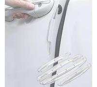 VAPORVERSE 4 Stück Autotür Kantenschutz für Audi A4 B7 2004-2008, Anti Kratzer Dekorative Streifen Türkantenschutz Auto Gummi Türkantenschoner, transparent