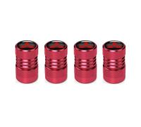 VAPORVERSE 4 Stück Ventilkappen Auto für Mitsubishi Eclipse Cross PHEV Hybrid 2021 2022 2023+, Reifenventilkappen Autoventil Kappe Auto Reifenventil Kappe Staubkappen Ventildeckel,Red