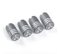 VAPORVERSE 4 Stück Ventilkappen Auto für Mitsubishi Outlander ASX Eclipse Cross Lancer-EX, Reifenventilkappen Autoventil Kappe Auto Reifenventil Kappe Staubkappen Ventildeckel,Grey