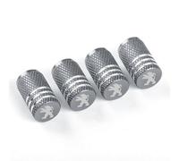 VAPORVERSE 4 Stück Ventilkappen Auto für Peu-geot 206 207 307 308 3008 4008 5008 GT-Line, Reifenventilkappen Autoventil Kappe Auto Reifenventil Kappe Staubkappen Ventildeckel,Grey