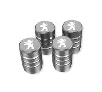 VAPORVERSE 4 Stück Ventilkappen für Peugeot 208 2008 308 3008 508 5008 SW GT, Zubehör für Autoreifen Reifenventilkappen Auto Ventilkappen Auto Korrosionsbeständiges,Grey-A