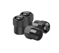 VAPORVERSE 4 Stück Ventilkappen für Peugeot 208 2008 308 3008 508 5008 SW GT, Zubehör für Autoreifen Reifenventilkappen Auto Ventilkappen Auto Korrosionsbeständiges,Black-A