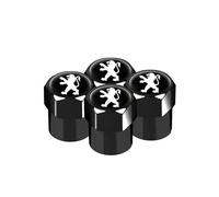 VAPORVERSE 4 Stück Ventilkappen für Peugeot 3008 II GT 2017-2022, Zubehör für Autoreifen Reifenventilkappen Auto Ventilkappen Auto Korrosionsbeständiges,Black-B