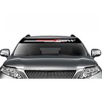 VAPORVERSE Auto Frontscheibenaufkleber für Skoda KAMIQ 2018-2020 2021, Hochwertige Sportliche Sonnenblende Streifen Dekoration Auto Tuning Styling Zubehör