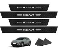 VAPORVERSE Auto Kohlefaser Türschweller Aufkleber, Einstiegsleisten Schutz für Hyundai Kona 2023-2025, rutschfeste Anti-KratzTrim Scuff, Ladekantenschutz