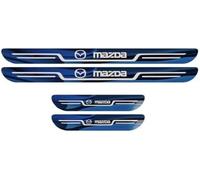 VAPORVERSE Einstiegsleisten Schutz für Mazda 2 3 6 CX-3 CX-30 CX-5 CX-50 CX-60 CX-7 MX-5 MX-30, Auto Zubehör Edelstahl Autotürschwellenleiste Schwellerleisten 4 Stück