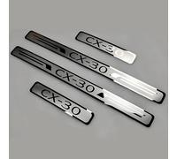 VAPORVERSE Einstiegsleisten Schutz für Mazda CX-30 2024 2023 2022 2021 2020 2019, Auto Zubehör Edelstahl Autotürschwellenleiste Schwellerleisten 4 Stück