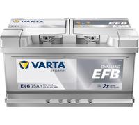VARTA Blue Dynamic EFB Autobatterie, E46, 575 500 073, 75 Ah, 730 A