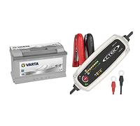 Varta 6004020833162 Autobatterie Silver Dynamic H3 12 V 100 Ah 830 A & CTEK 56-305 MXS Batterieladegerät 5 Batterieladegerät Mit Automatischer Temperaturkompensation, 12V 5 Amp (EU Stecker)