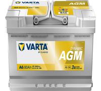 Varta A6 Starterbatterie Silver Dynamic AGM 12 V 80 Ah 800 A