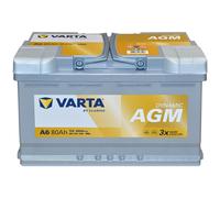 Varta A6 Starterbatterie Silver Dynamic AGM 12 V 80 Ah 800 A