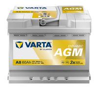 Varta A8 Autobatterie Silver Dynamic AGM 12 V 60 Ah 680 A