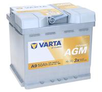 VARTA A9 Silver Dynamic AGM Autobatterie 12V 50Ah