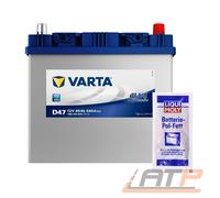VARTA AUTOBATTERIE 12V 60Ah STARTERBATTERIE 540A INKL LIQUI MOLY BATTERIEPOLFETT