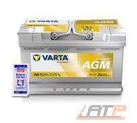 VARTA AUTOBATTERIE 12V 80Ah STARTER 800A STARTER A6 + 10g BATTERIE-POL-FETT