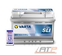 VARTA AUTOBATTERIE DYNAMIC SLI 74Ah STARTERBATTERIE 680A E11 + 10g POL-FETT