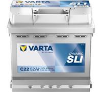 Varta Blue Dynamic 5524000473132 Autobatterien, C22, 12 V, 52 Ah, 470 A, mit PKW