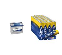 Varta D24 Blue Dynamic Starterbatterie für Passenger Car & Batterien AAA, 40 Stück, Industrial Pro, Alkaline Batterie, 1,5V