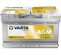 VARTA Silver Dynamic AGM Autobatterie speziell für Start-Stop-Technologie, A6 80AH 800A 315/175/190