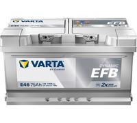 VARTA Blue Dynamic EFB Autobatterie, E46, 575 500 073, 75 Ah, 730 A