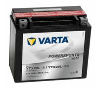 Varta Powersports Motorradbatterie AGM YTX20L-4 / YTX20L-BS