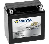 VARTA Powersports AGM ACTIVE YTX14(FA) YTX14-BS 12Ah Motorradbatterie 12V (512909020)
