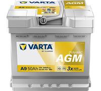 VARTA Starterbatterie DYNAMIC AGM 12 V, 50 Ah, 540 A 12V 50Ah 540A für VW PEUGEOT AUDI GAC MERCEDES-BENZ VOLVO BMW OPEL GREAT WALL HYUNDAI RENAULT MIN