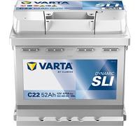 VARTA Starterbatterie DYNAMIC SLI 12 V, 52 Ah, 470 A 12V 52Ah 470A für SKODA VW SUZUKI PEUGEOT SEAT FIAT / LANCIA TOYOTA AUDI MERCEDES-BENZ VOLVO BMW