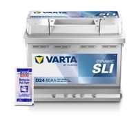 Varta Starterbatterie DYNAMIC SLI 60Ah 540A D24 + Pol-Fett [Hersteller-Nr. 560408054K262] für Hyundai, Aro, Mpm Motors, Peugeot, VW, Vauxhall, Chrysle