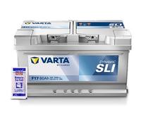 Varta Starterbatterie DYNAMIC SLI 80Ah 740A F17 + Pol-Fett [Hersteller-Nr. 580406074K262] für Jeep, Ford Usa, Infiniti, Opel, Vauxhall, Fiat, Dodge, B