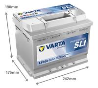 VARTA Starterbatterie PROFESSIONAL STARTER 12 V, 60 Ah, 540 A 930060054k312 12V 68Ah 540A