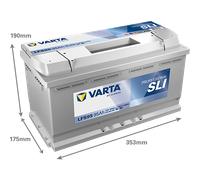 VARTA Starterbatterie PROFESSIONAL STARTER 12 V, 95 Ah, 800 A 930095080k312 12V 68Ah 800A