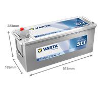 VARTA Starterbatterie PROMOTIVE SLI 12 V, 145 Ah, 800 A 12V 145Ah 800A für DAF IVECO 645400080K182