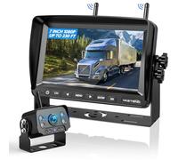 VASTEND Rückfahrkamera Kabellos, 7 Zoll Monitor Drahtlose Rückfahrkamer, 1080P Rückfahrkamera Funk mit IP69 Wasserdichter, Stabiles Signal, für Wohnwagen, LKW, Auto, Wohnmobil(VE-7A)