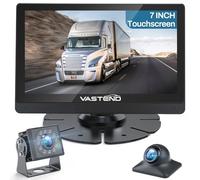 VASTEND Rückfahrkamera Set, 7 Zoll AHD 1080P Rückfahrkamera Kabel mit Touch Monitor, IP69 wasserdichte, Super Nachtsicht, Toter Winkel Warnung, für Auto, Wohnmobil, Wohnwagen, LKW(VL-BSD-7A)