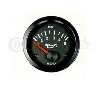 VDO Öldruckanzeige Druckanzeiger elektr. Motoröl 0-5 bar 12 Volt Ø 52 mm