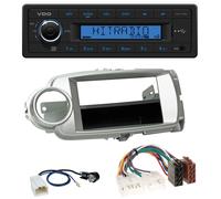 VDO AUX 1DIN MP3 USB Autoradio für Toyota Yaris (11-14) - silber