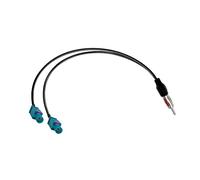 Vecys DAB Splitter Adapter DIN Männlich auf Dual Fakra Z Männlich Autoradio Antennen Splitter Kabel Fakra Z Stecker auf DIN Stecker auf Kabel RG174 15.35 Zoll 39cm für AM/FM DAB Autoradio Antenne