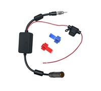 Vecys FM/AM DAB DAB+ Auto Antenne Signalverstärker Booster DIN Weiblich zu DIN Männlich Adapter 12V Digitalradio Antennensplitter Antennenverstärker mit Magnetring für Audio Stereo Digital Autoradio