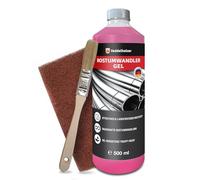 Veddelholzer Premium 500 ml Rostumwandler Gel Set inkl. Schleifvlies & Pinsel. Rostlöser, Rostschreck, Rostentferner für Metall, Auto, Motorrad, Fahrrad UVM. Effektive Alternative zum Rostlöser Spray