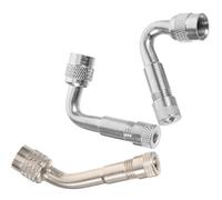 Veemoon 3 Stück Kupfer Ventilverlängerung Reifenventilschaftadapter Silber für Reifenventile an Motorrädern und Wohnmobilen mit Hoher Leistung und Leichter Installation
