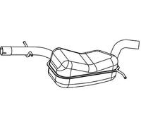 VEGAZ SKS-96 Mittelschalldämpfer Kompatibel mit SKODA Octavia II Combi 1Z5 1K0253209BJ 1K0253209CS