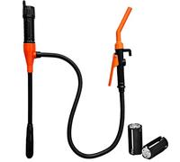 VEGOATY 2.4 GPM Batteriebetriebene Flüssigkeitstransferpumpe: Abnehmbarer Kanisterpumpe Elektrisch Gas, Elektrische Transferpumpe für Wasser, Leichtöl und Diesel im Garage und Garten (Orange